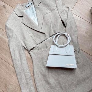 ZARA Tan Linen Blazer Dress - 8095/493 Sz XL NWT